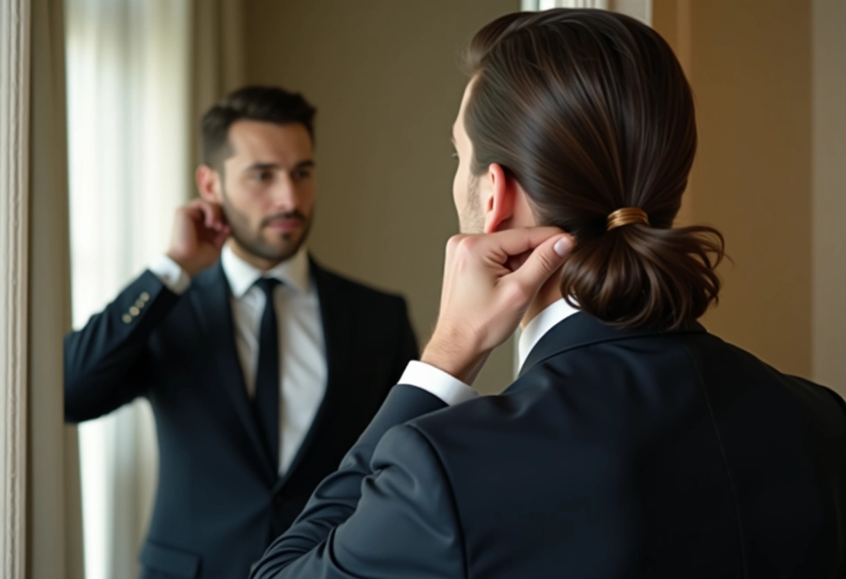 cheveux longs homme